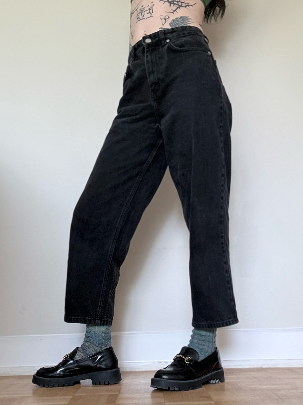 KOTN high rise black jeans
